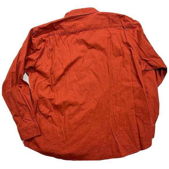 Wrangler Shirt Men's 2XL Outdoor Button Up Relaxed Orange Camping NEW Shirt - Picture 3 of 14